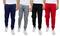 Galaxy by Harvic Fleece-Lined Men's Jogger Sweatpants with Zipper Pockets 4 Pack